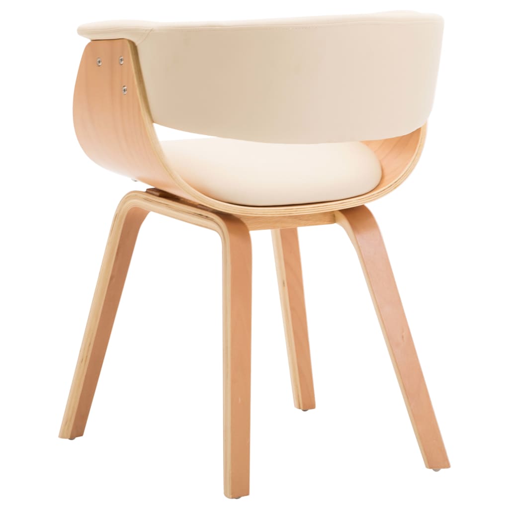 Eetkamerstoelen 6 st gebogen hout kunstleer