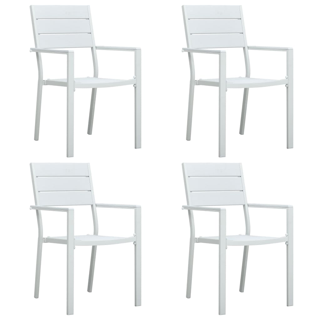 Chaises de jardin 2 pcs en PEHD aspect bois