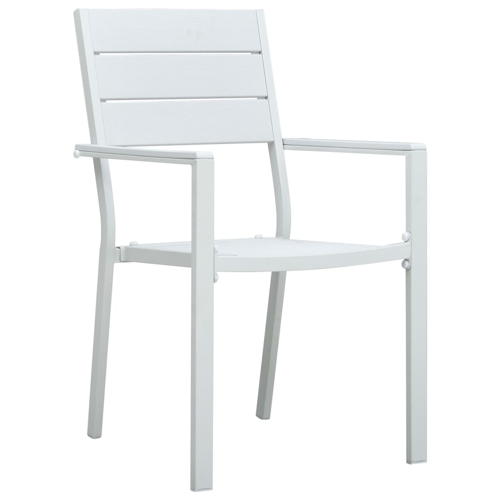 Chaises de jardin 2 pcs en PEHD aspect bois