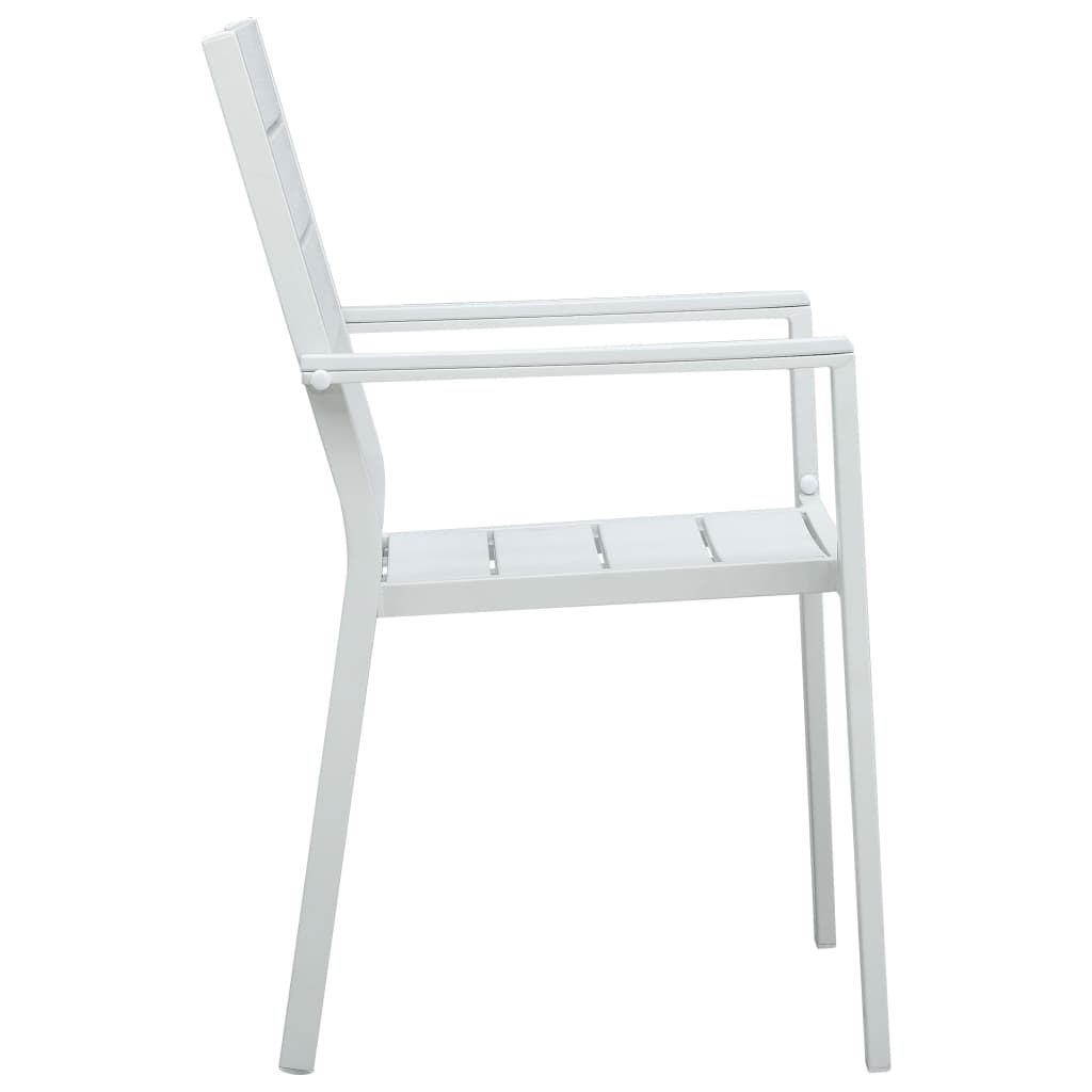 Chaises de jardin 2 pcs en PEHD aspect bois