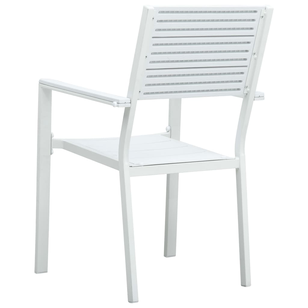 Chaises de jardin 2 pcs en PEHD aspect bois