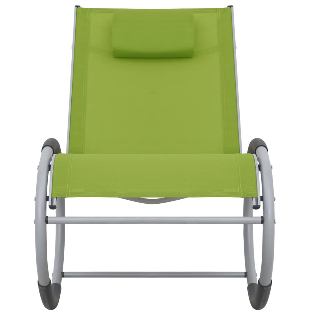 Fauteuil à bascule de jardin en textilène