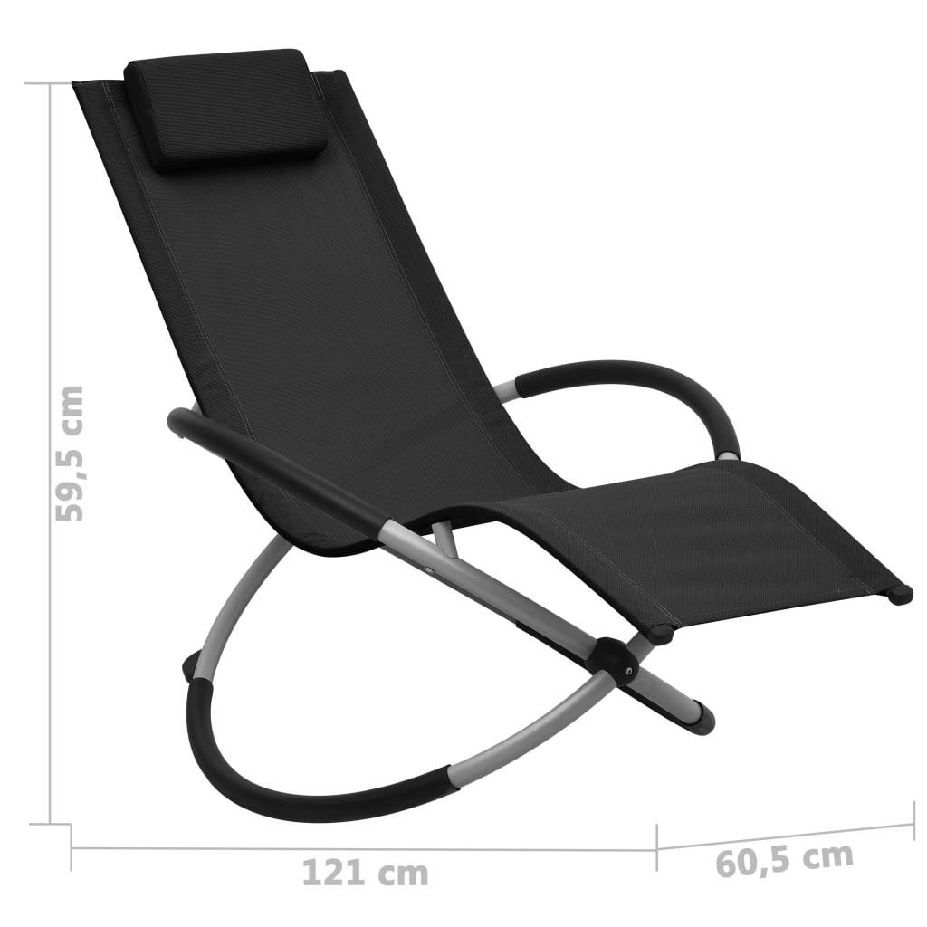 Chaise longue pour enfants en acier