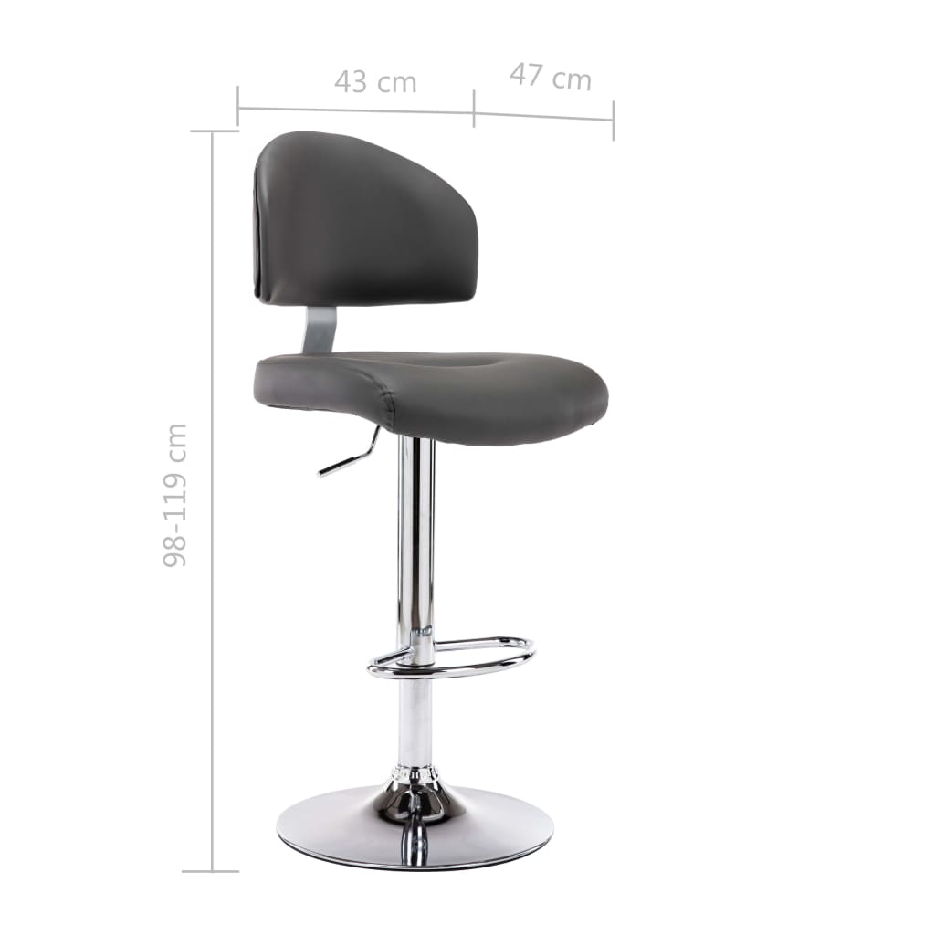 Tabourets de bar 2 pcs simili cuir