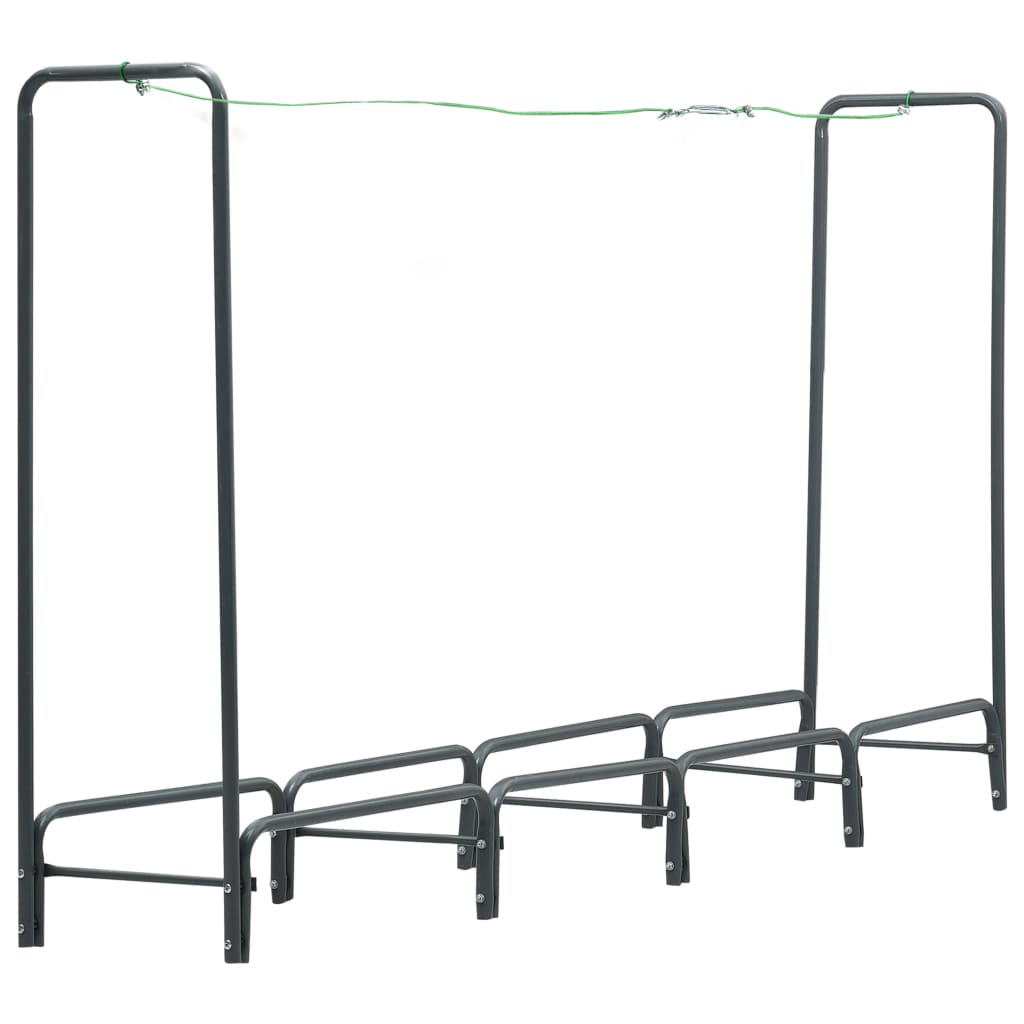 Haardhoutrek met basis 37x37x113 cm staal zwart