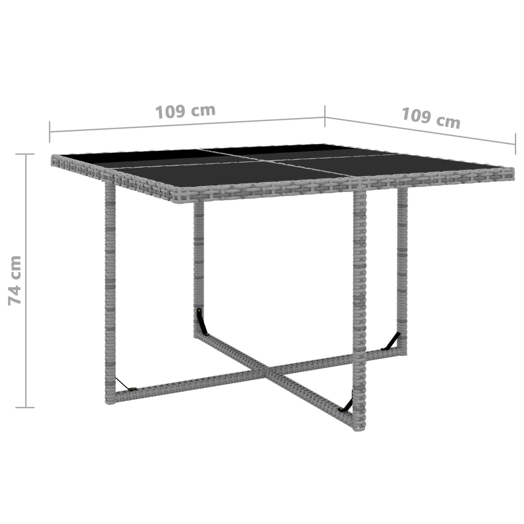 9-delige Tuinset met kussens poly rattan