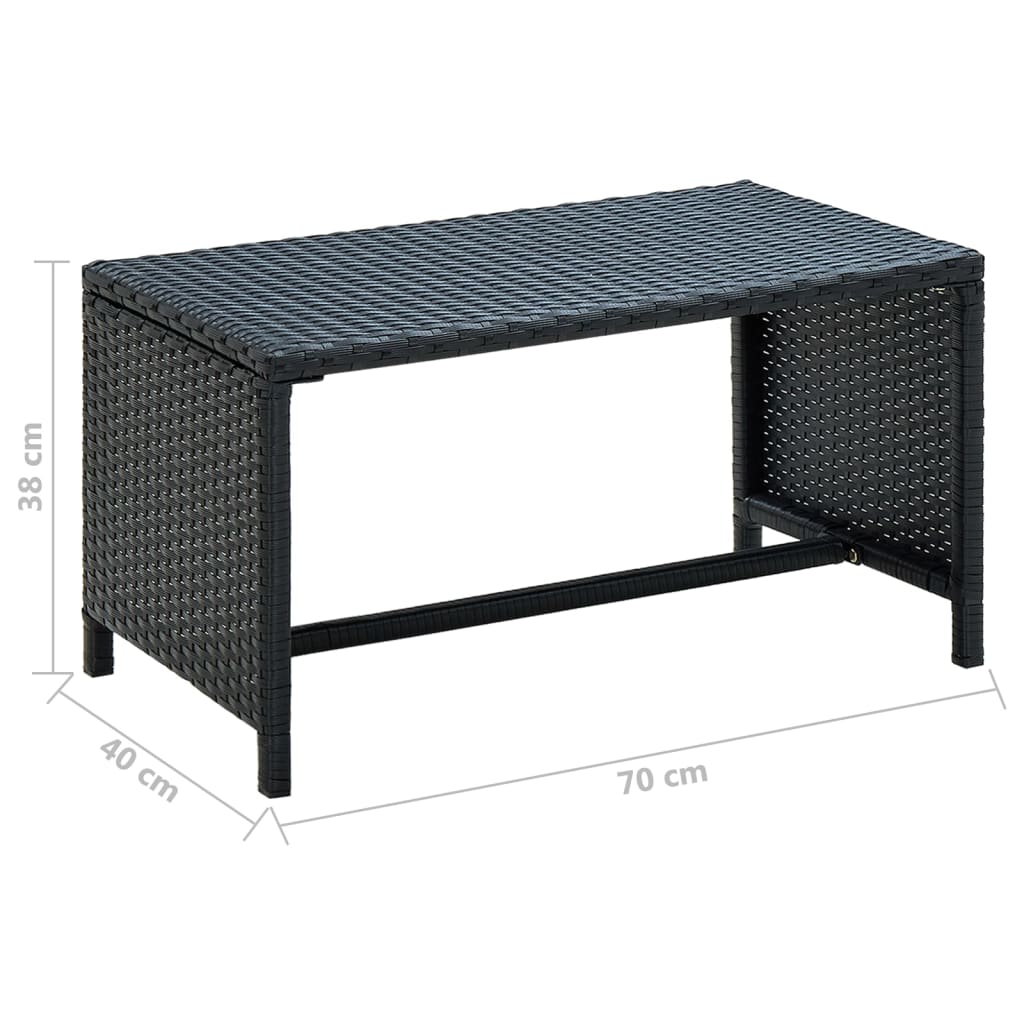 Table basse 70x40x38 cm poly rotin