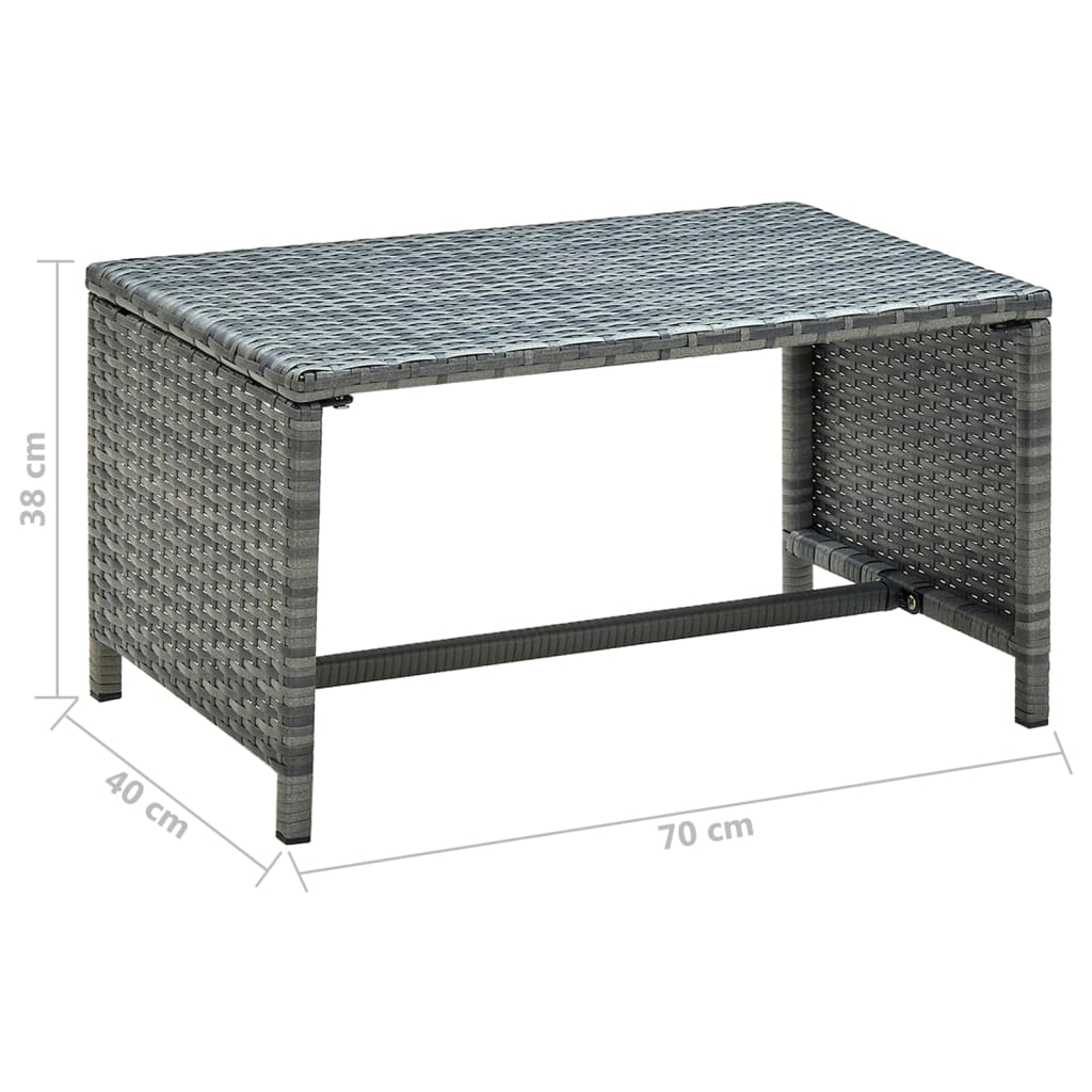 Table basse 70x40x38 cm poly rotin