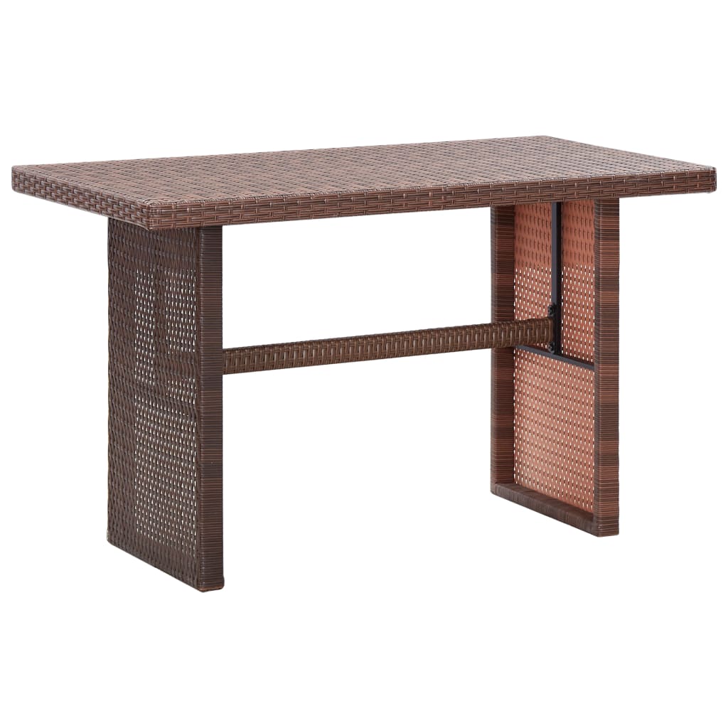 Table de jardin 110x60x67 cm poly rotin