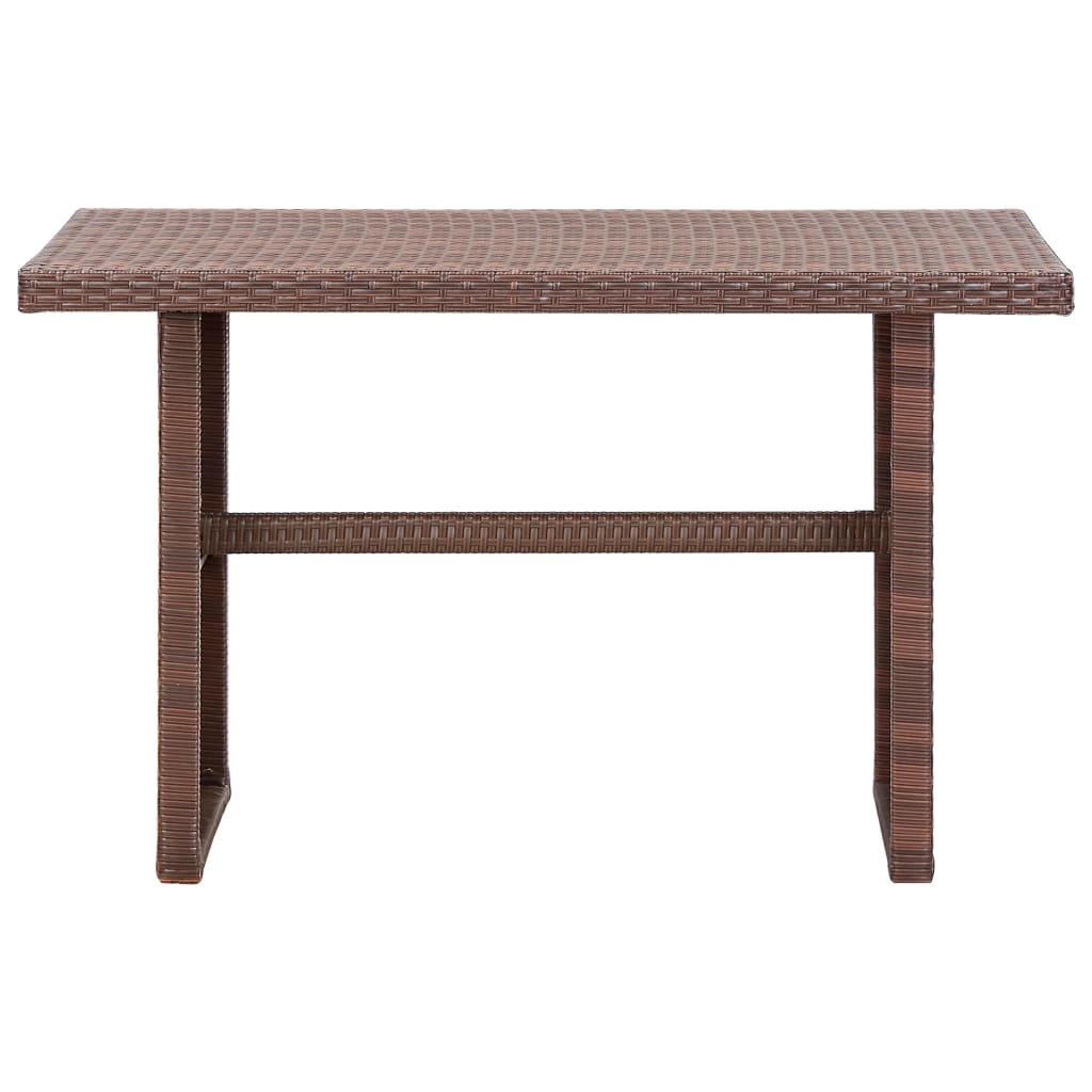 Table de jardin 110x60x67 cm poly rotin