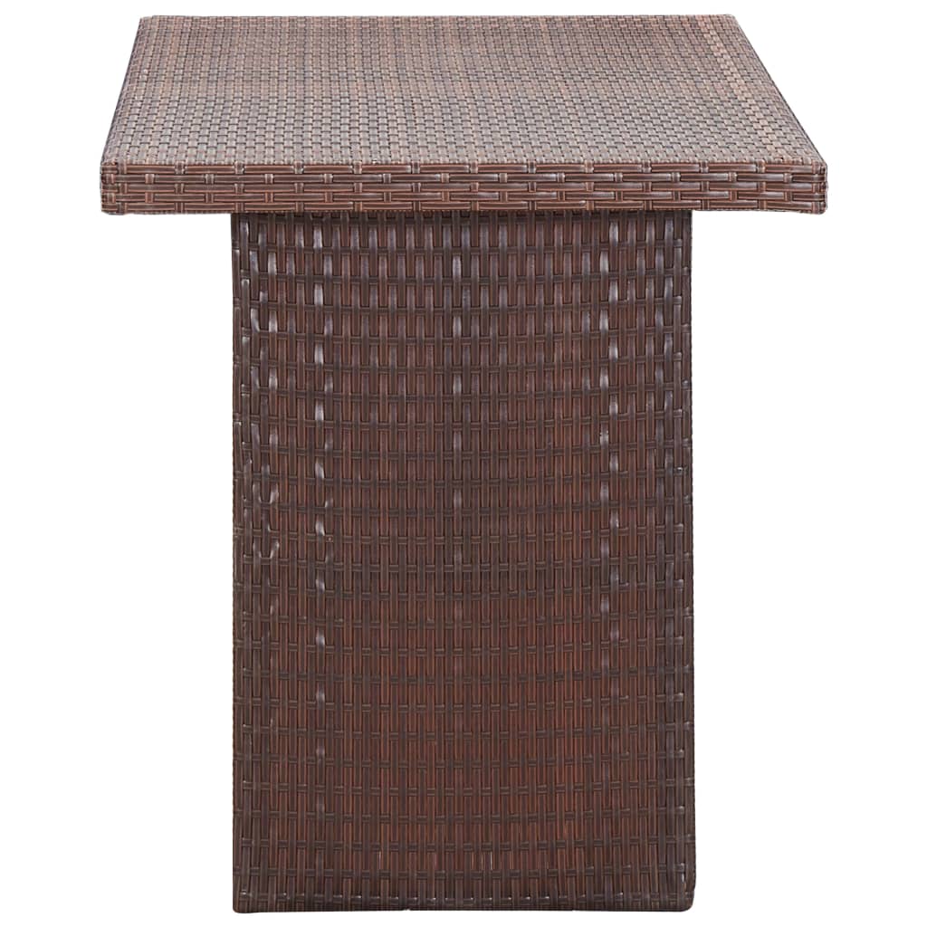 Table de jardin 110x60x67 cm poly rotin