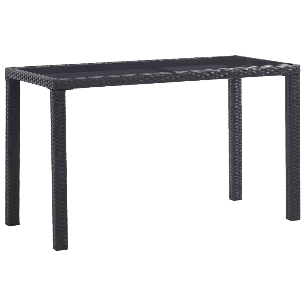 Table de jardin 110x60x67 cm poly rotin