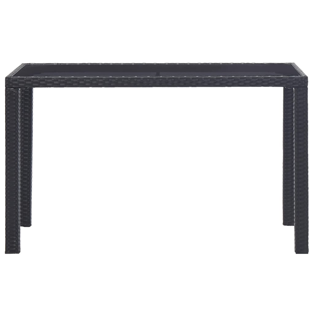 Table de jardin 110x60x67 cm poly rotin