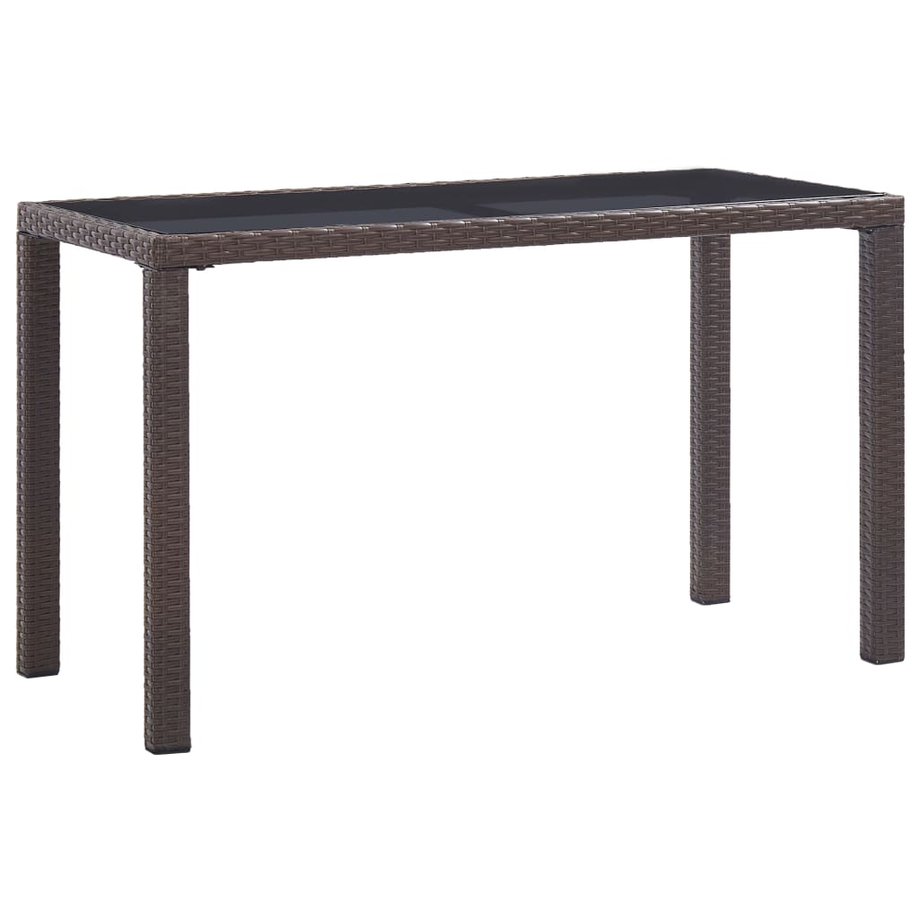 Table de jardin 110x60x67 cm poly rotin