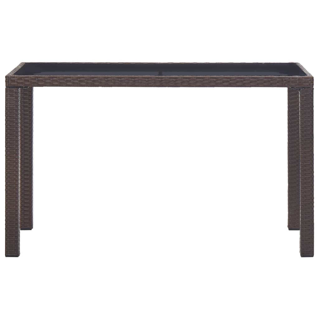 Table de jardin 110x60x67 cm poly rotin