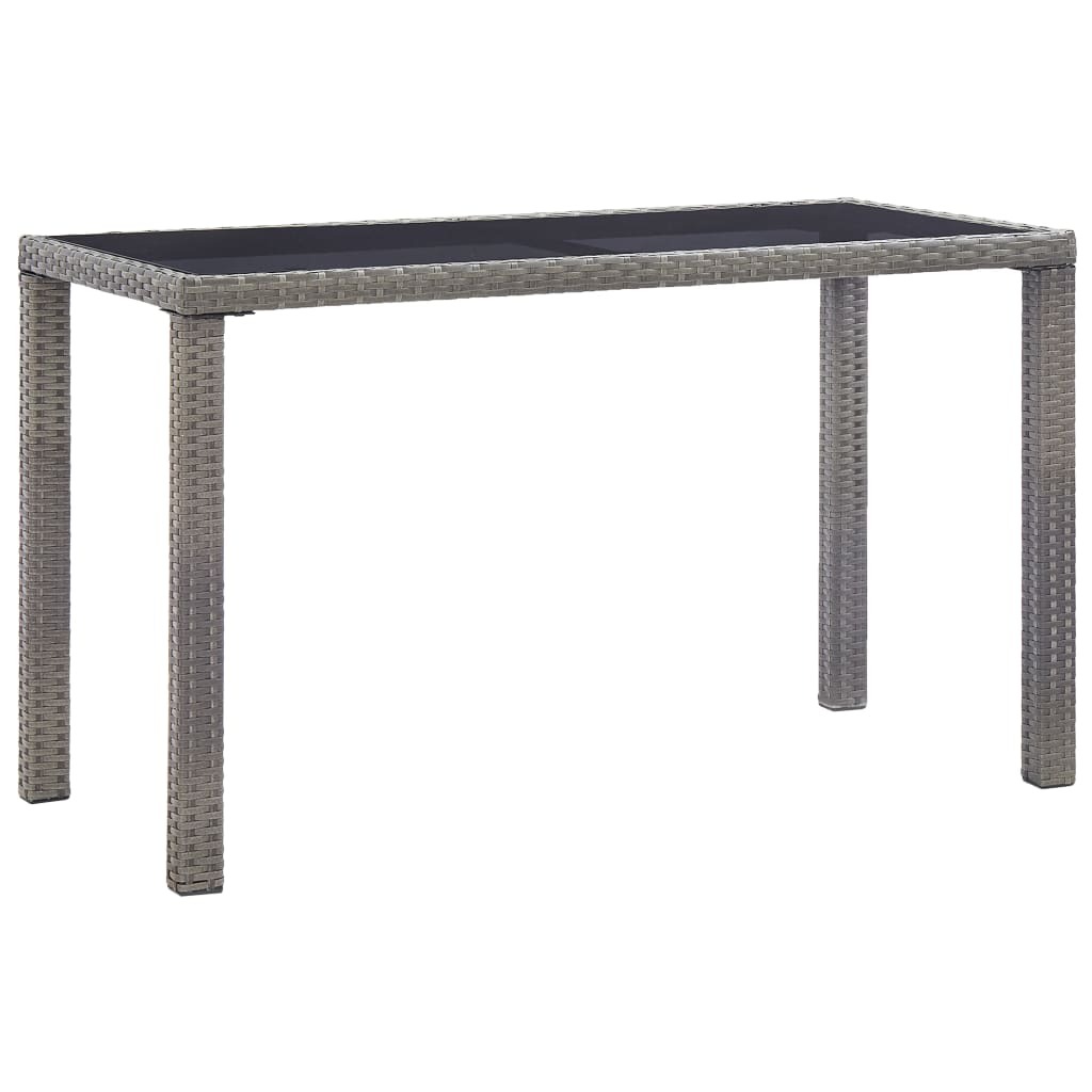 Table de jardin 110x60x67 cm poly rotin