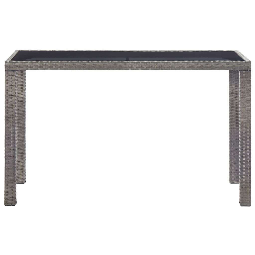 Table de jardin 110x60x67 cm poly rotin