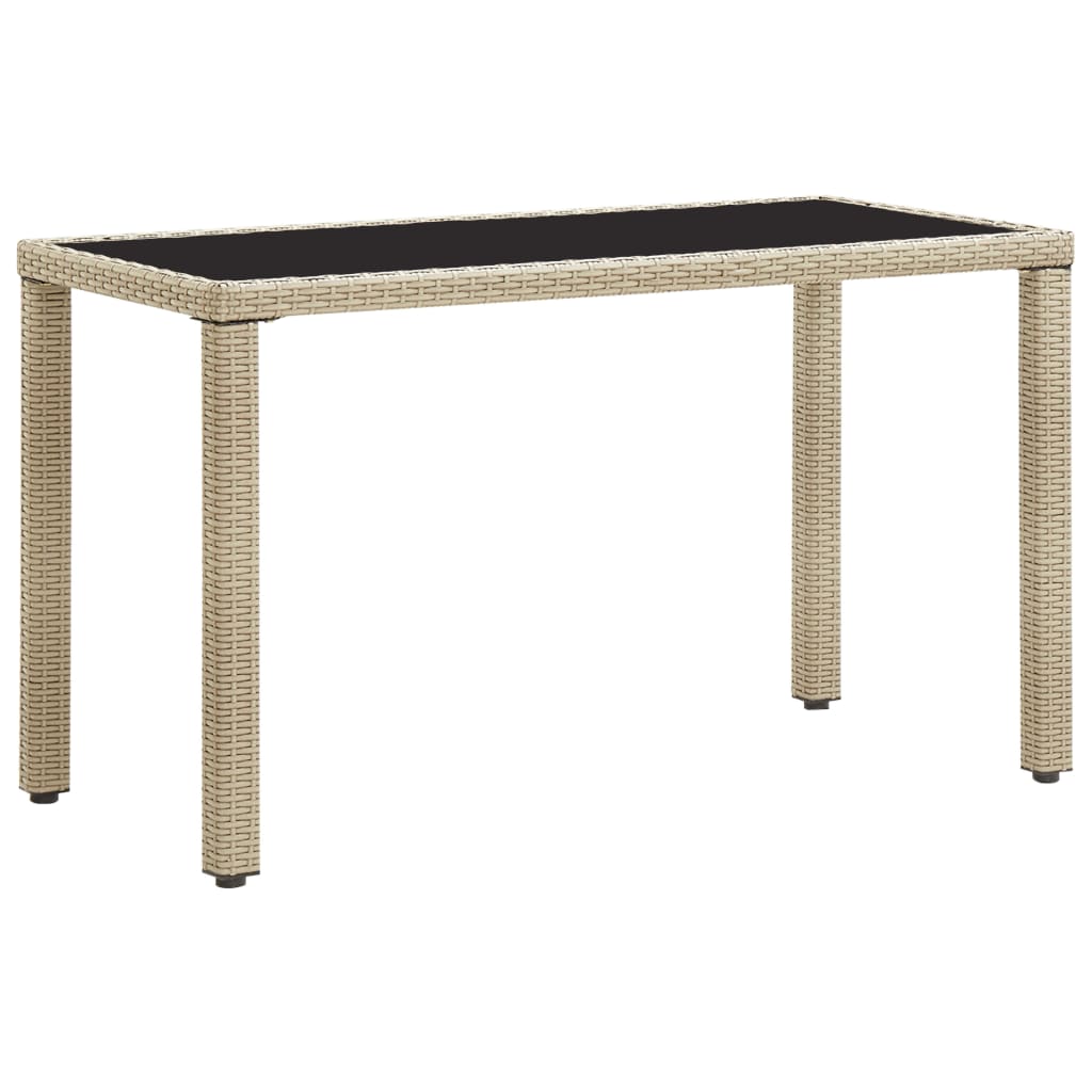 Table de jardin 110x60x67 cm poly rotin