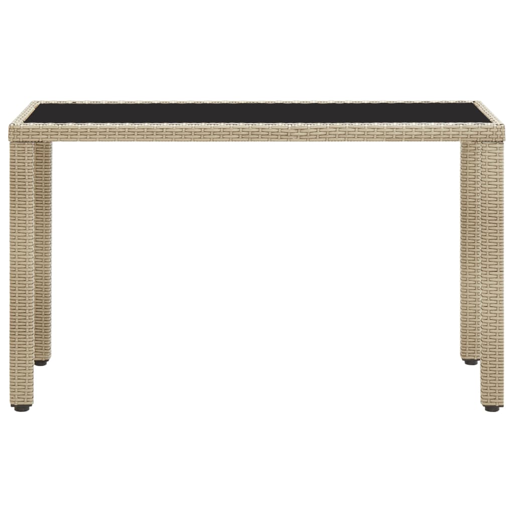 Table de jardin 110x60x67 cm poly rotin