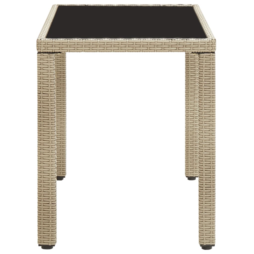 Table de jardin 110x60x67 cm poly rotin