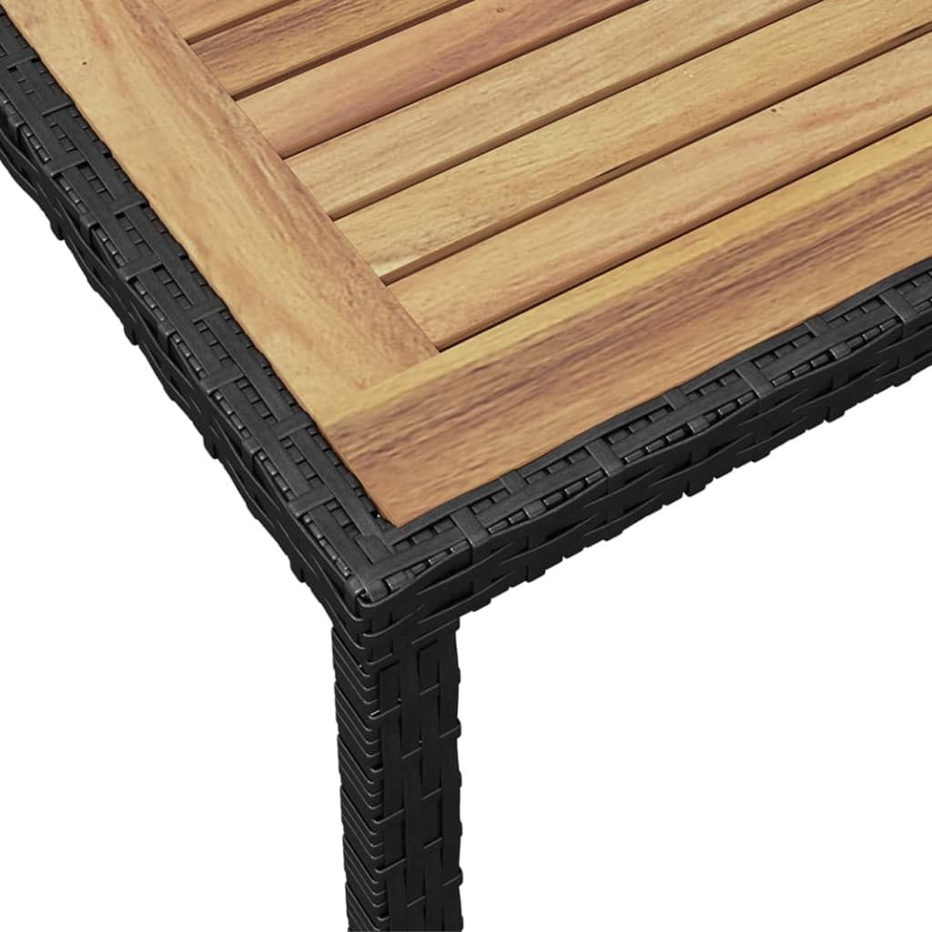 Table de jardin 110x60x67 cm poly rotin