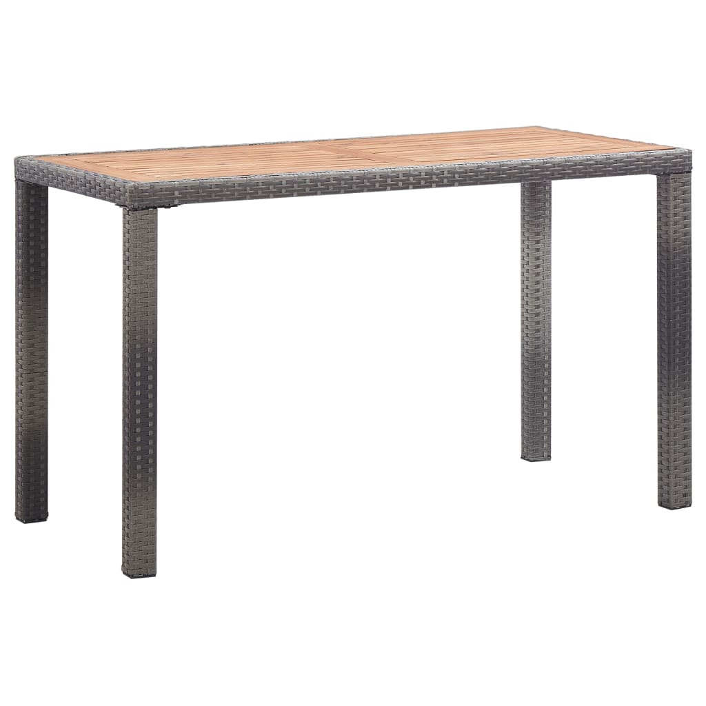 Table de jardin 110x60x67 cm poly rotin