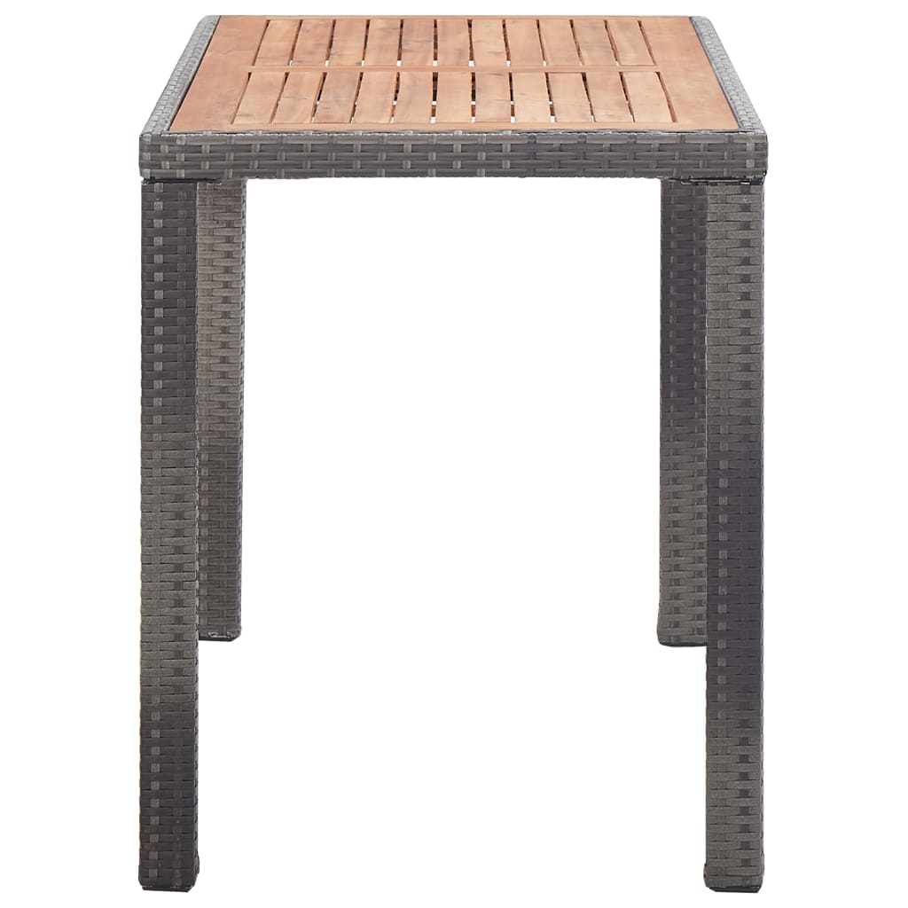 Table de jardin 110x60x67 cm poly rotin