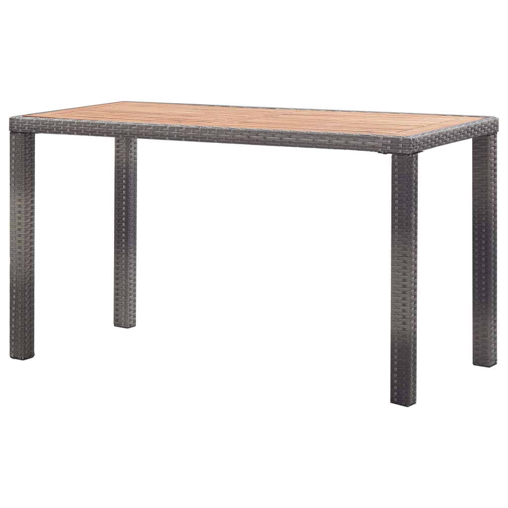 Table de jardin 110x60x67 cm poly rotin