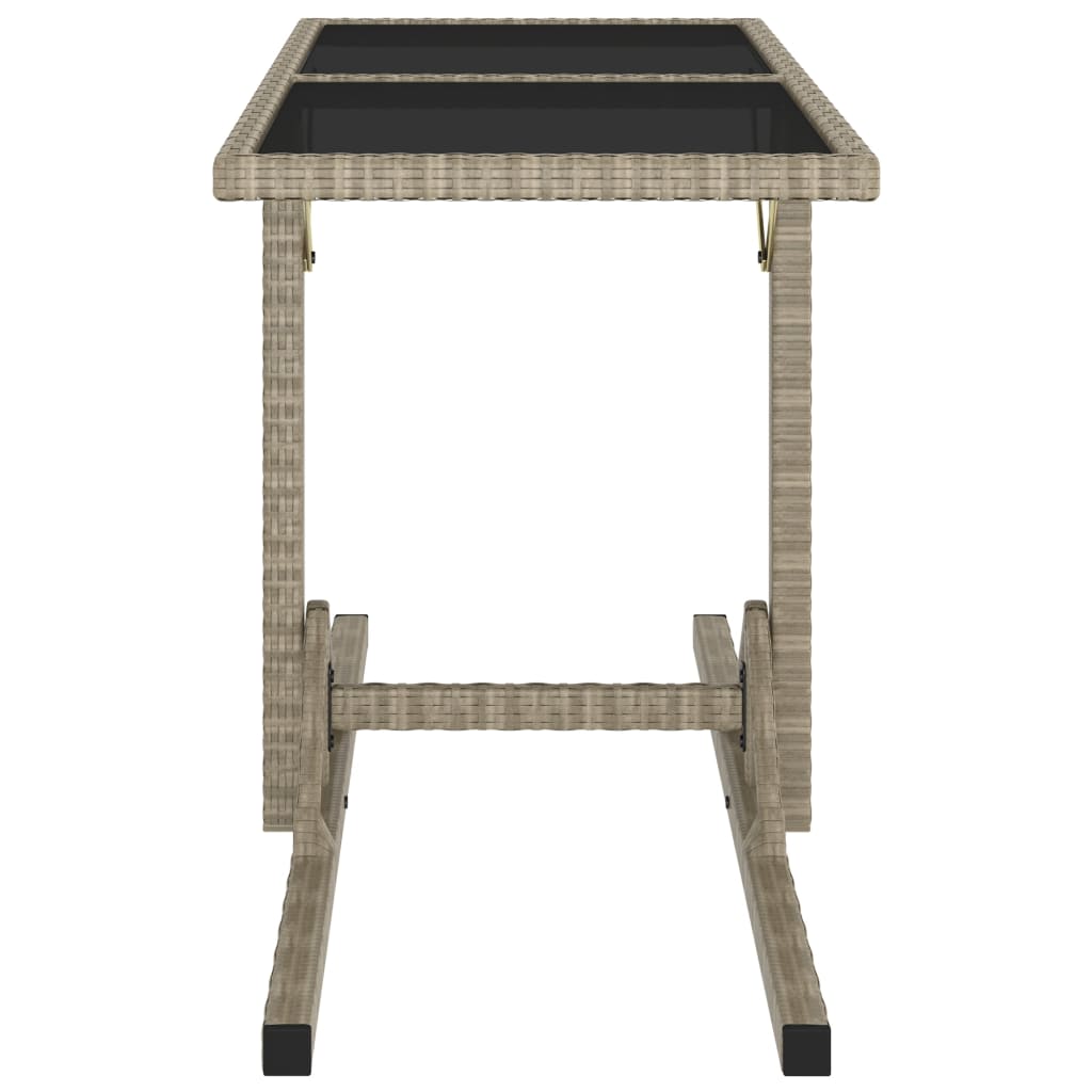 Tuintafel massief acaciahout poly rattan