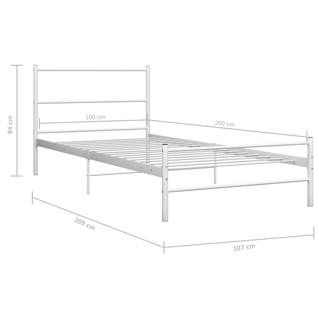 Bedframe metaal 200x200 cm