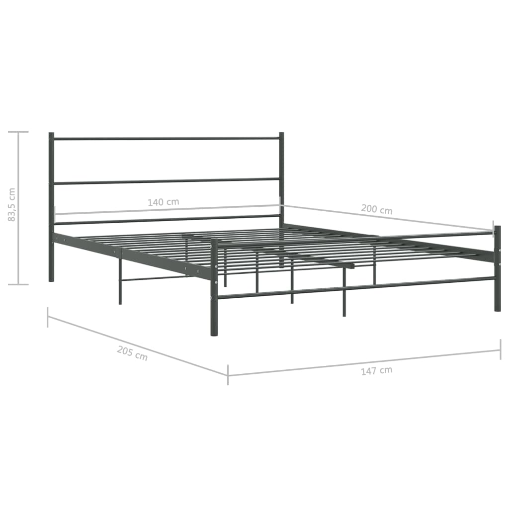 Bedframe metaal 90x200 cm