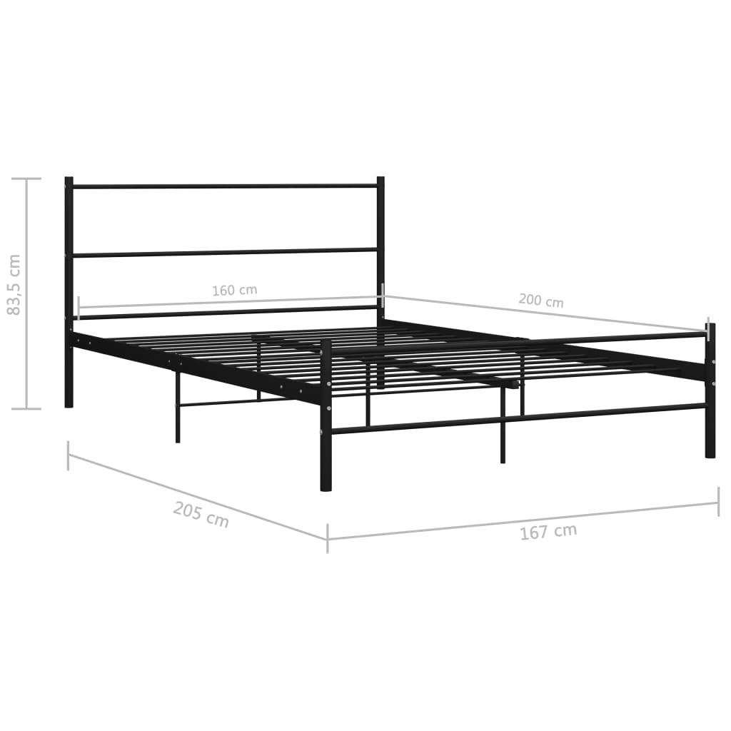 Bedframe metaal 90x200 cm