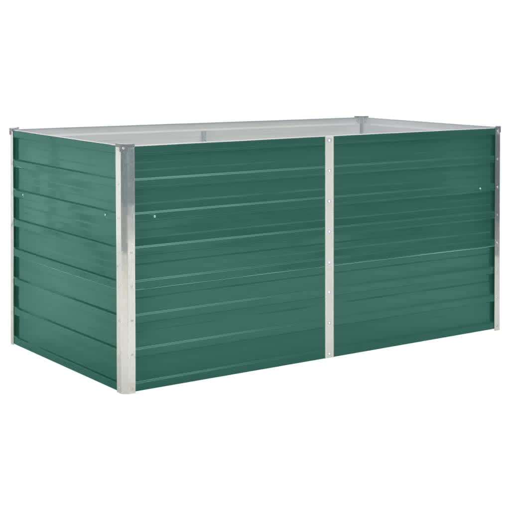 Plantenbak verhoogd 320x80x45 cm gegalvaniseerd staal groen