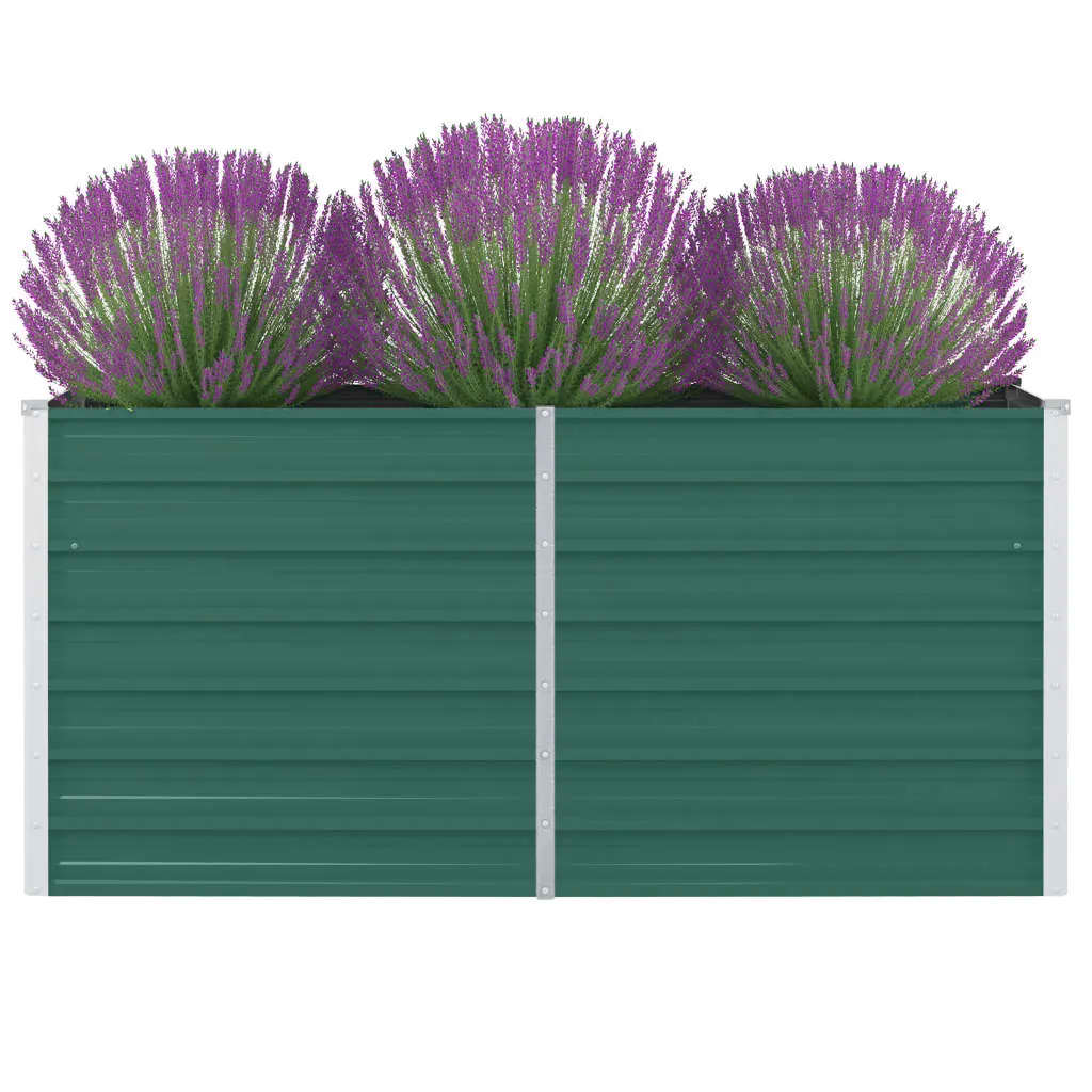 Plantenbak verhoogd 320x80x45 cm gegalvaniseerd staal groen