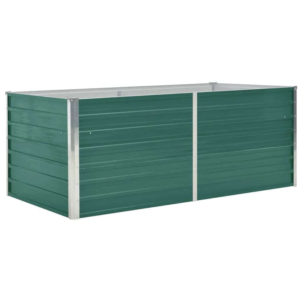 Plantenbak verhoogd 100x40x45 cm gegalvaniseerd staal groen