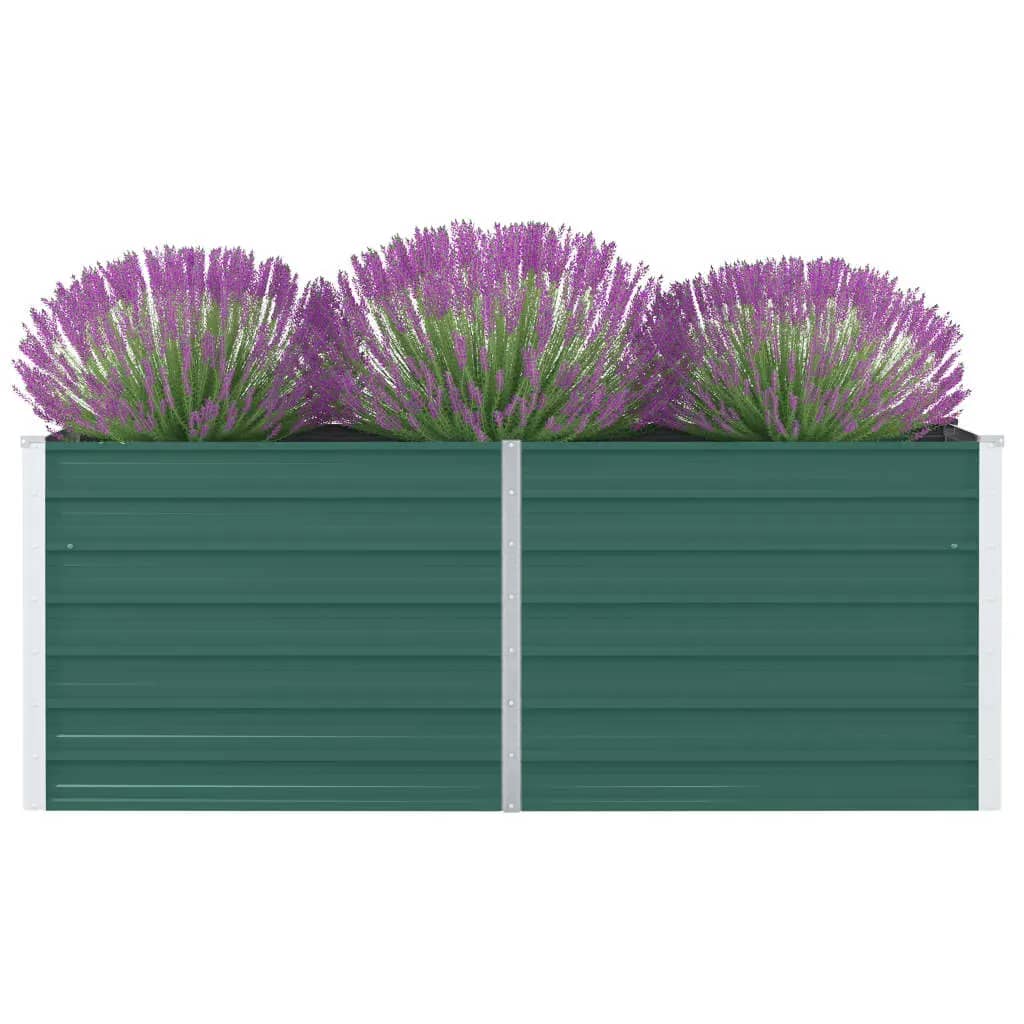 Plantenbak verhoogd 320x80x45 cm gegalvaniseerd staal groen