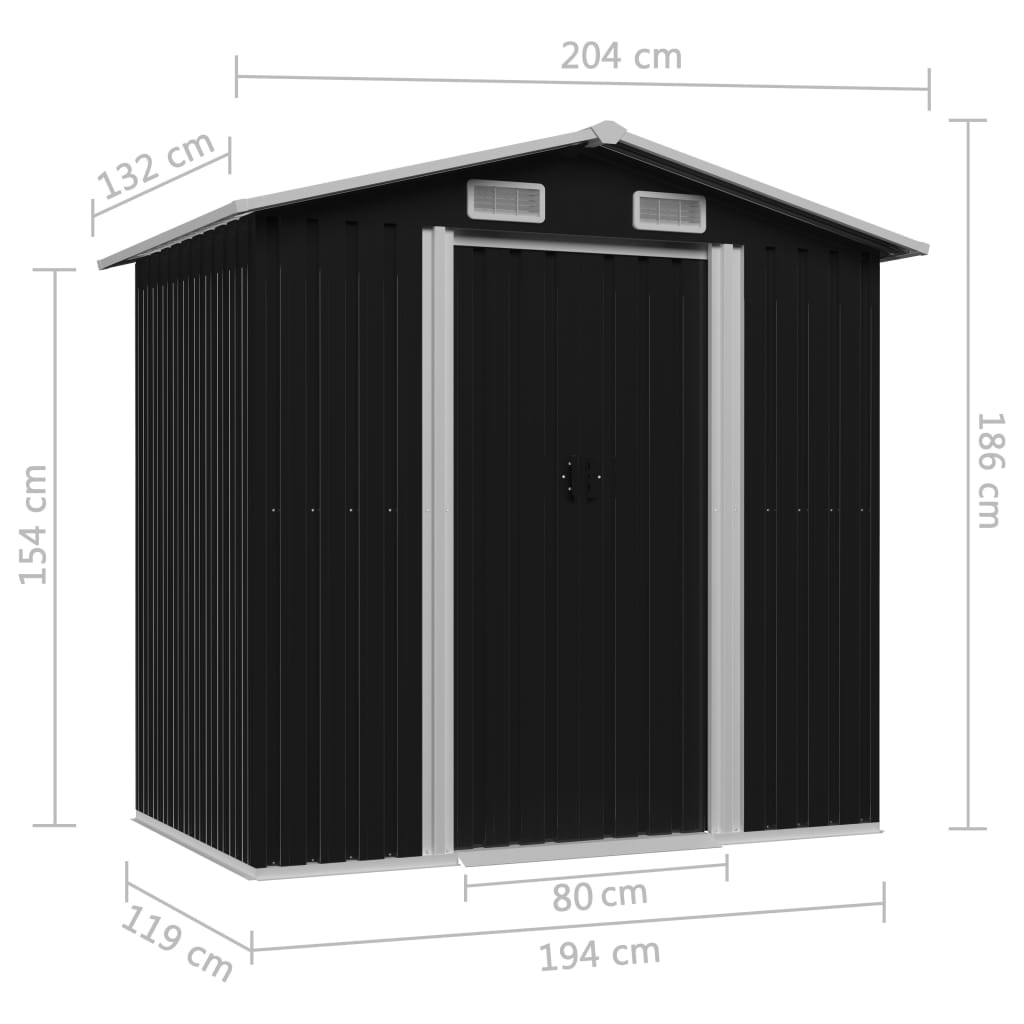 Tuinberging 204x132x186 cm metaal