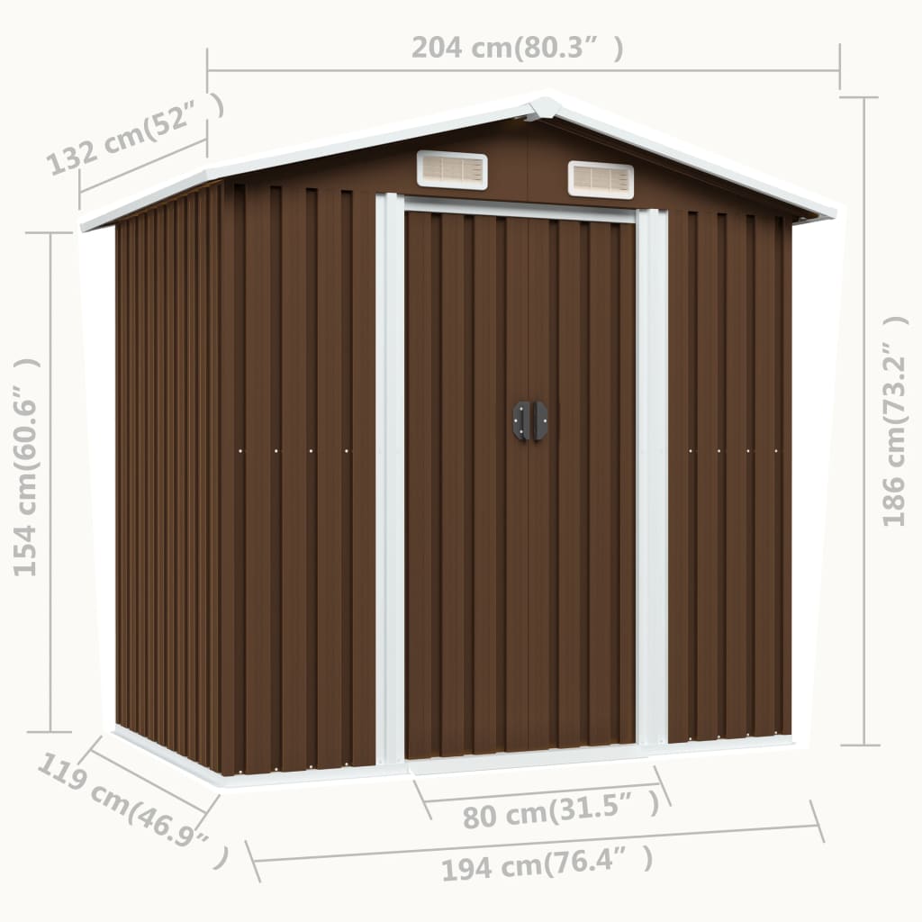 Tuinberging 204x132x186 cm metaal