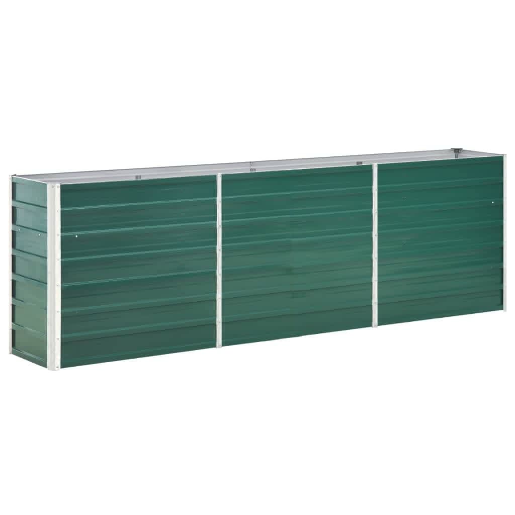 Plantenbak verhoogd 100x40x45 cm gegalvaniseerd staal groen