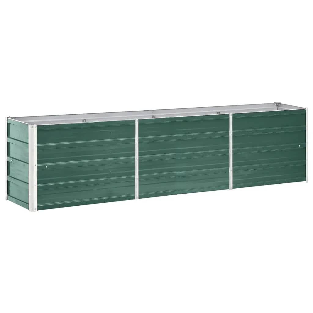 Plantenbak verhoogd 320x80x45 cm gegalvaniseerd staal groen