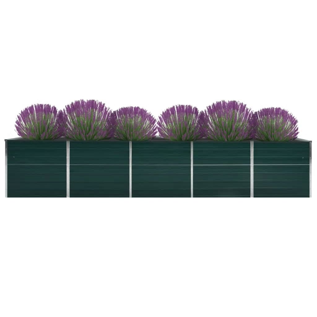 Plantenbak verhoogd 320x80x45 cm gegalvaniseerd staal groen