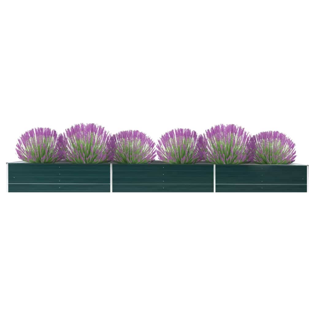 Plantenbak verhoogd 320x80x45 cm gegalvaniseerd staal groen