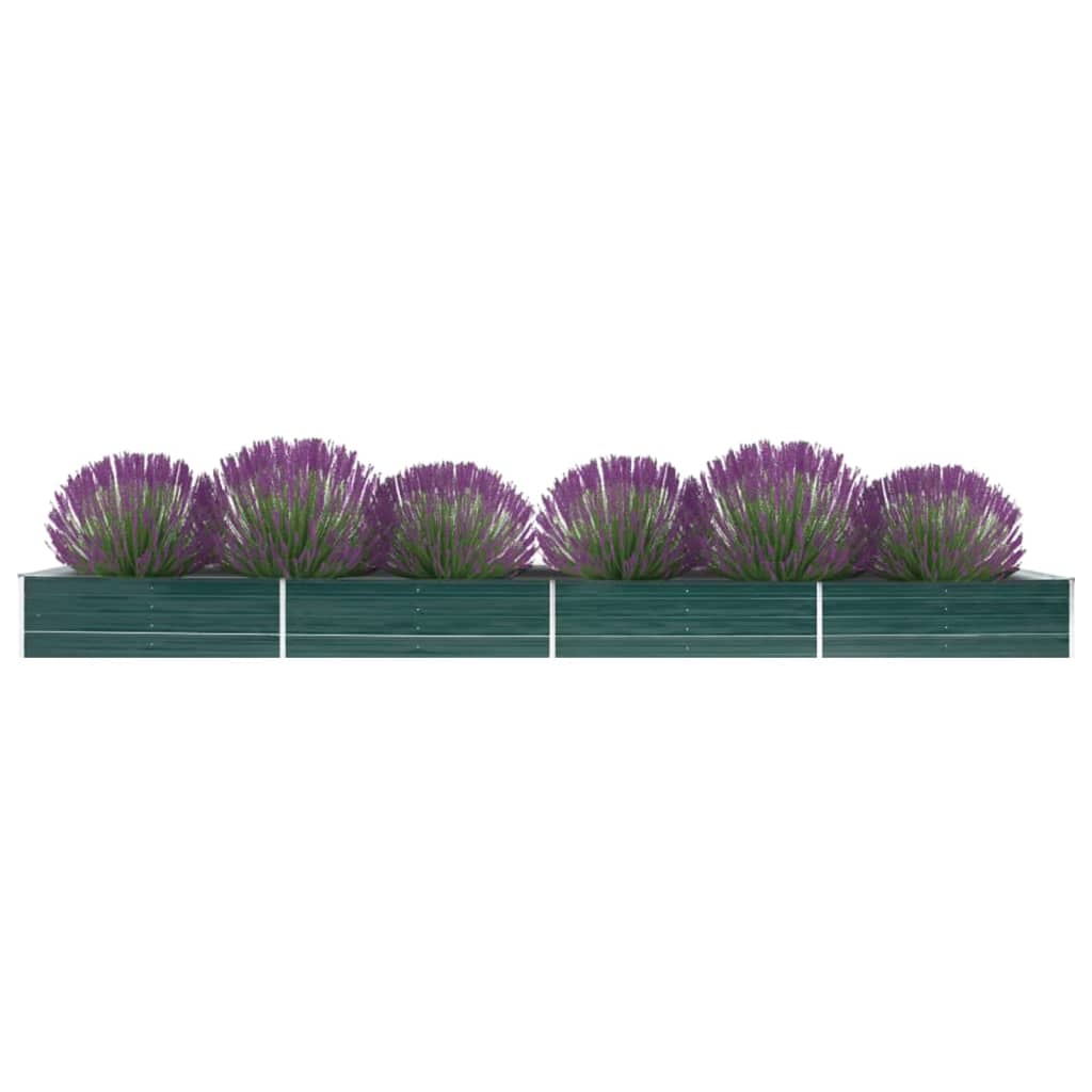 Plantenbak verhoogd 100x40x45 cm gegalvaniseerd staal groen