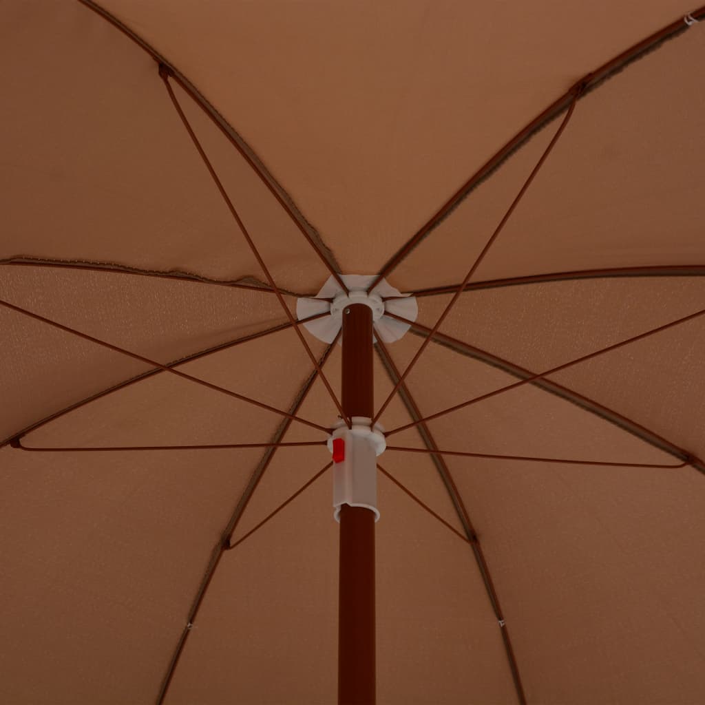 Parasol avec mât en acier 180 cm