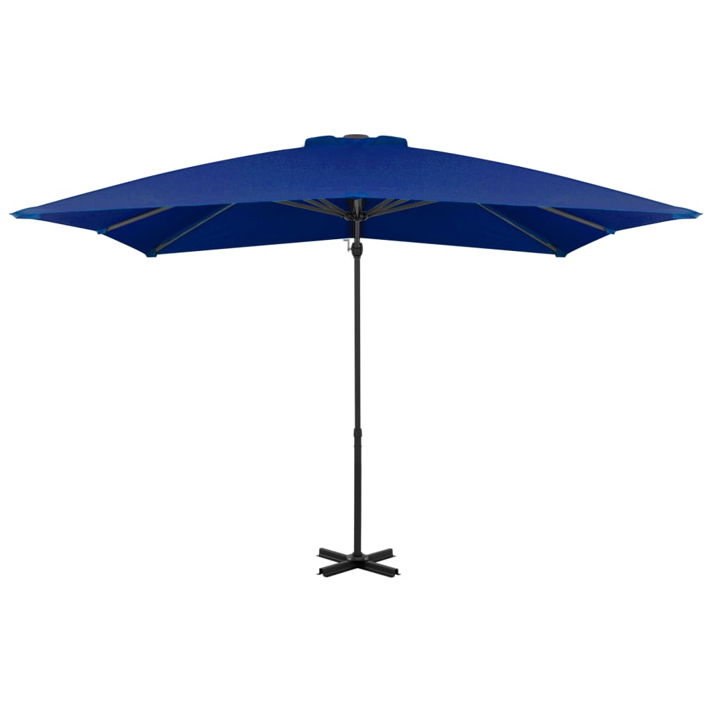 Parasol flottant avec mât en aluminium 300 cm couleur sable