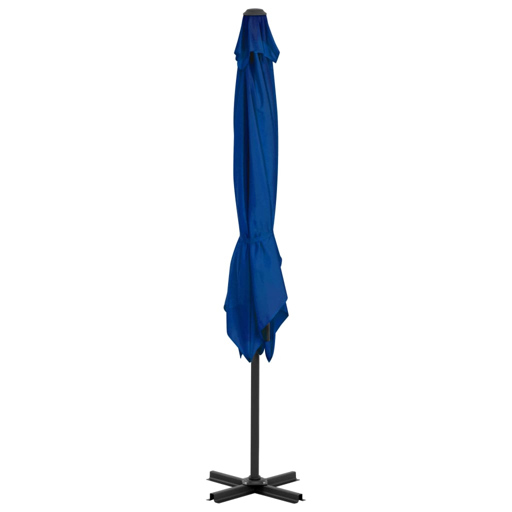 Parasol flottant avec mât en aluminium 300 cm couleur sable