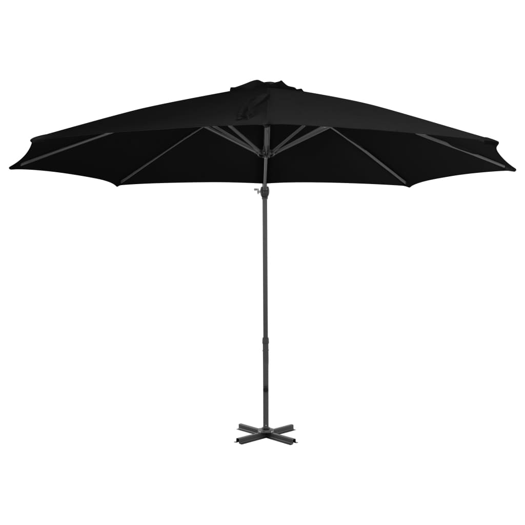 Parasol flottant avec mât en aluminium 300 cm couleur sable