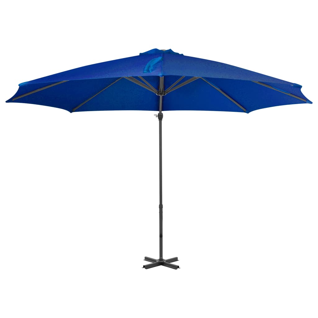 Parasol flottant avec mât en aluminium 300 cm couleur sable