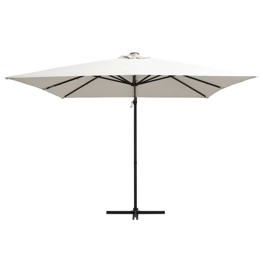 Zweefparasol met LED-verlichting 250x250 cm bordeauxrood