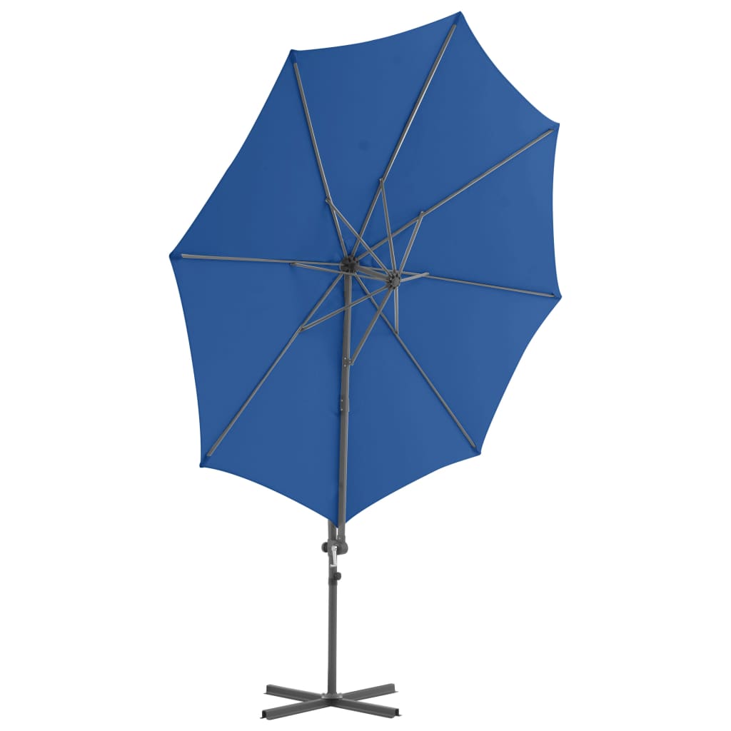 Parasol flottant avec mât en acier 250x250 cm couleur terre cuite